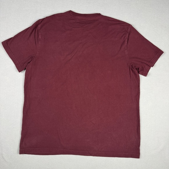 American Eagle Super Soft Standard Fit Mens T-Shirt XL Burgundy Short Sleeve Tee - Picture 4 of 7